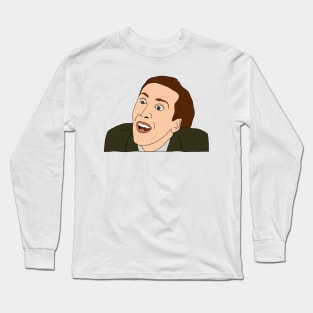 Nic Cage Derp Face Long Sleeve T-Shirt